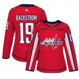 Camiseta Hockey Mujer Washington Capitals Nicklas Backstrom Primera Autentico Jugador Rojo