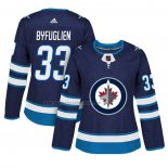 Camiseta Hockey Mujer Winnipeg Jets Dustin Byfuglien Primera Autentico Jugador Azul
