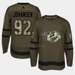 Camiseta Hockey Nashville Predators Ryan Johansen 2018 Salute To Service Verde Militar