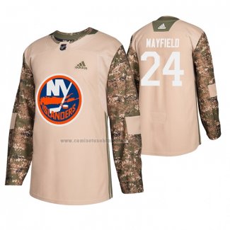Camiseta Hockey New York Islanders Scott Mayfield Veterans Day Camuflaje
