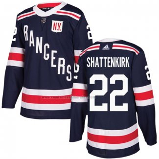 Camiseta Hockey New York Rangers Kevin Shattenkirk Autentico 2018 Winter Classic Azul