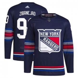 Camiseta Hockey New York Rangers Mika Zibanejad Alterno Autentico Primegreen Azul