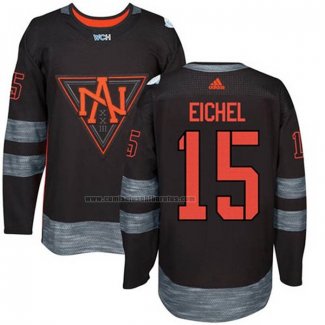 Camiseta Hockey Nino America del Norte Jack Eichel Premier 2016 World Cup Negro