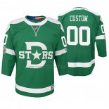 Camiseta Hockey Nino Dallas Stars Personalizada Replica Jugador 2020 Winter Classic Verde