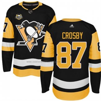 Camiseta Hockey Nino Pittsburgh Penguins Sidney Crosby 50 Anniversary Primera Premier Negro