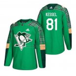 Camiseta Hockey Pittsburgh Penguins Phil Kessel 2018 Dia de San Patricio Verde