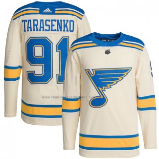 Camiseta Hockey St. Louis Blues Vladimir Tarasenko Autentico 2022 Winter Classic Crema