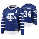 Camiseta Hockey Toronto Maple Leafs Auston Matthews Throwback Breakaway Jugador Azul