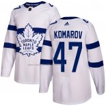 Camiseta Hockey Toronto Maple Leafs Leo Komarov Autentico 2018 Stadium Series Blanco