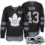 Camiseta Hockey Toronto Maple Leafs Nazem Kadri 1917-2017 100th Aniversario Negro