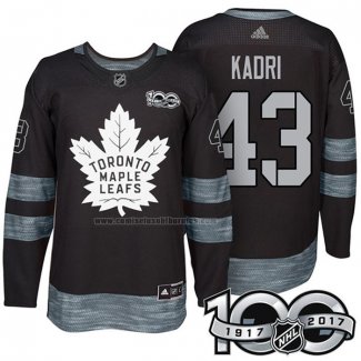 Camiseta Hockey Toronto Maple Leafs Nazem Kadri 1917-2017 100th Aniversario Negro