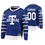 Camiseta Hockey Toronto Maple Leafs Personalizada Throwback Breakaway Jugador Azul