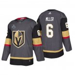Camiseta Hockey Vegas Golden Knights Colin Miller Bound Patch 2018 Stanley Cup Final Gris