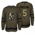 Camiseta Hockey Vegas Golden Knights Deryk Engelland Salute To Service Verde Militar