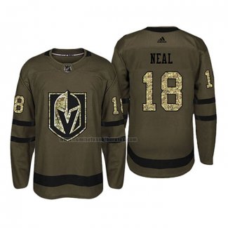 Camiseta Hockey Vegas Golden Knights James Neal 2018 Salute To Service Verde Militar
