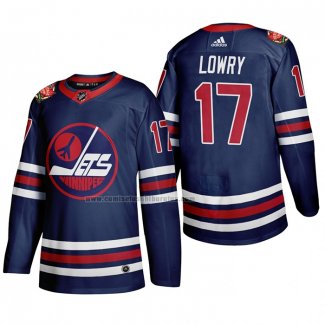 Camiseta Hockey Winnipeg Jets Adam Lowry Heritage Classic 2019-20 Azul