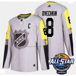 Camiseta Hockey 2018 All Star Washington Capitals Alex Ovechkin Autentico Gris