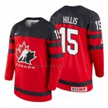 Camiseta Hockey Canada Cameron Hillis 2018 IIHF World Championship Jugador Rojo