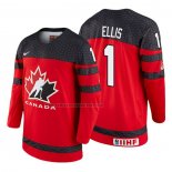 Camiseta Hockey Canada Colten Ellis 2018 IIHF World Championship Jugador Rojo