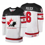 Camiseta Hockey Canada Ryan Pulock 2018 IIHF World Championship Jugador Blanco
