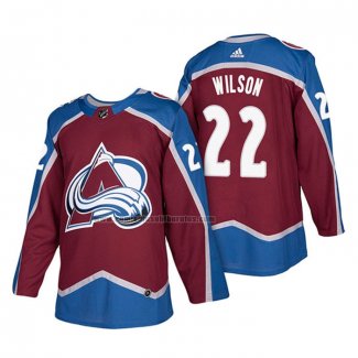 Camiseta Hockey Colorado Avalanche Colin Wilson Autentico Primera 2018 Rojo