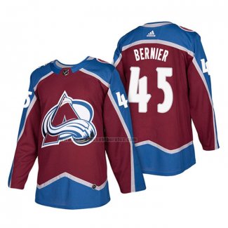 Camiseta Hockey Colorado Avalanche Jonathan Bernier Autentico Primera 2018 Rojo
