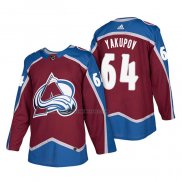 Camiseta Hockey Colorado Avalanche Nail Yakupov Autentico Primera 2018 Rojo