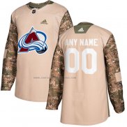 Camiseta Hockey Colorado Avalanche Personalizada Autentico 2017 Veterans Day Camuflaje