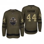 Camiseta Hockey Edmonton Oilers Zack Kassian 2018 Salute To Service Verde Militar