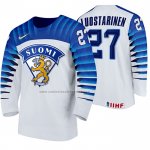 Camiseta Hockey Finlandia Eetu Luostarinen Primera 2020 IIHF World Championship Blanco