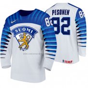 Camiseta Hockey Finlandia Harri Pesonen Primera 2020 IIHF World Championship Blanco