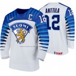 Camiseta Hockey Finlandia Marko Anttila Primera 2020 IIHF World Championship Blanco