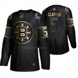 Camiseta Hockey Golden Edition Boston Bruins Dit Clapper Retired Jugador Autentico Negro