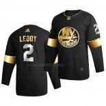 Camiseta Hockey Golden Edition New York Islanders Nick Leddy Limited Autentico 2020-21 Negro