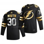 Camiseta Hockey Golden Edition Tampa Bay Lightning Spencer Martin Limited Autentico 2020-21 Negro