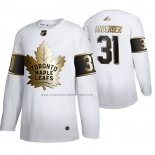 Camiseta Hockey Golden Edition Toronto Maple Leafs Frederik Andersen Limited Blanco
