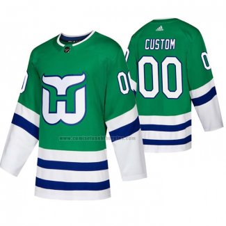 Camiseta Hockey Hartford Whalers Personalizada Autentico Heritage Verde