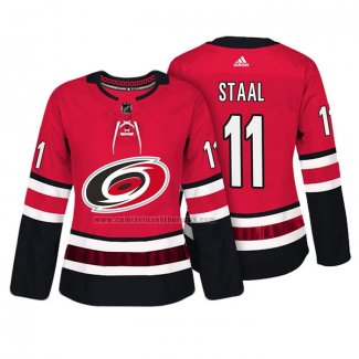 Camiseta Hockey Mujer Carolina Hurricanes Jordan Staal Autentico Jugador Rojo