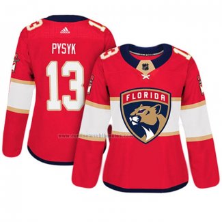 Camiseta Hockey Mujer Florida Panthers Mark Pysyk Adizero Jugador Primera Rojo