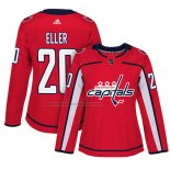 Camiseta Hockey Mujer Washington Capitals Lars Eller Primera Autentico Jugador Rojo