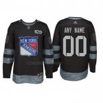 Camiseta Hockey New York Rangers Personalizada Negro