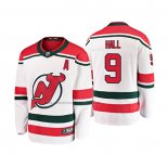 Camiseta Hockey Nino New Jersey Devils Taylor Hall Alterno Breakaway Blanco