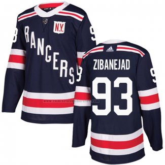Camiseta Hockey Nino New York Rangers Mika Zibanejad Autentico 2018 Winter Classic Azul