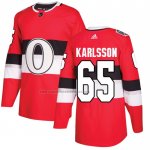 Camiseta Hockey Nino Ottawa Senators Erik Karlsson Autentico 2017 100 Classic Rojo
