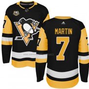 Camiseta Hockey Nino Pittsburgh Penguins Paul Martin 50 Anniversary Primera Premier Negro