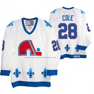 Camiseta Hockey Quebec Nordiques Ian Cole Heritage Vintage Replica Blanco