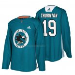 Camiseta Hockey San Jose Sharks Joe Thornton New Season Practice Verde