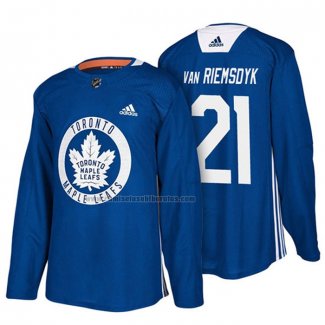 Camiseta Hockey Toronto Maple Leafs James Van Riemsdyk New Season Practice Azul