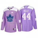 Camiseta Hockey Toronto Maple Leafs Morgan Rielly 2018 Fights Cancer Violeta