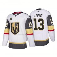 Camiseta Hockey Vegas Golden Knights Brendan Leipsic Segunda 2018 Autentico Jugador Blanco